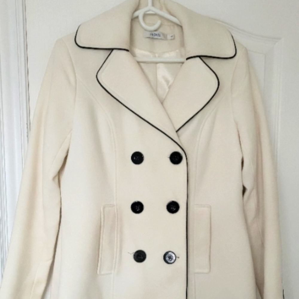 🥼 Ricki’s White Double Breasted Pea Coat, XL plus size